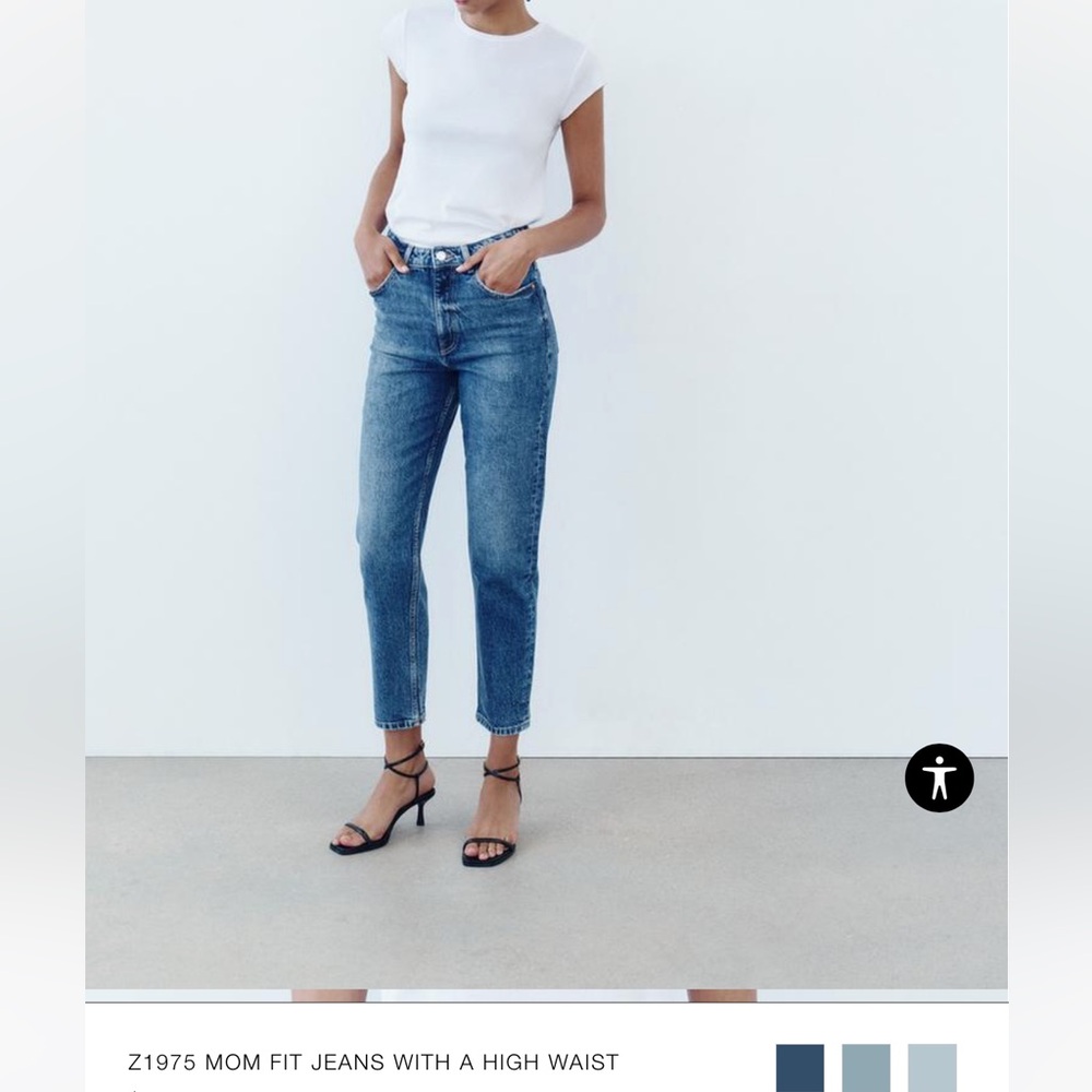 Zara high waist mom jeans
